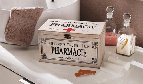 Holz kiste box - box, "pharmacie"